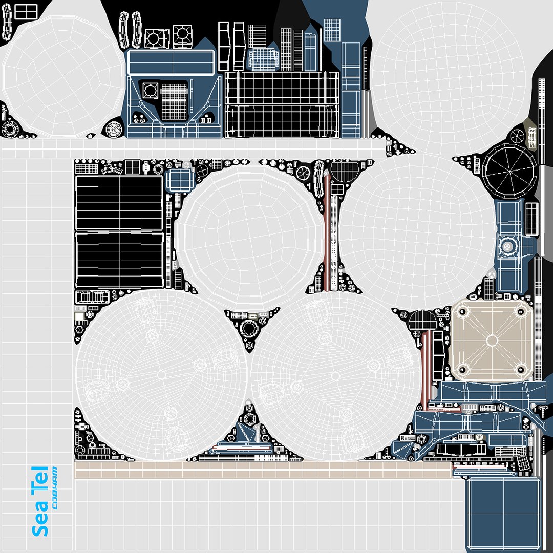 3D Satellite Antenna Sea Tel Cobham - TurboSquid 2207649