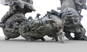 3D fallen angels monument hd model