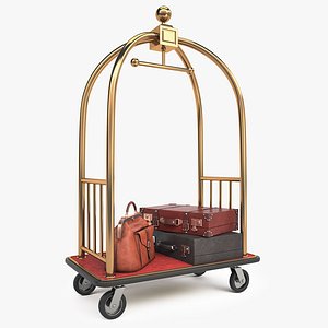Hotel Cart with Luggage