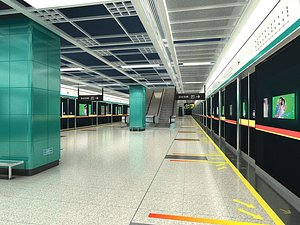 3D subway station 3