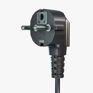European Type E Electrical Plug 3D model
