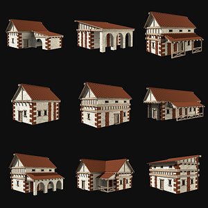 ROMAN ANCIENT GREEK STONE ROME HOUSE HUT BUILDING COLLECTION