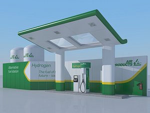 hydrogen gas station 3d 3ds