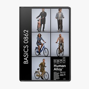 Basics0862 - A set containing 5 models of male and female adults standing in casual attire in public 3D model