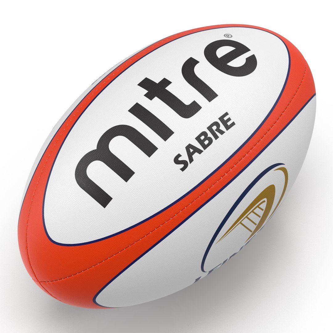 Rugby Ball Mitre 3D model for industrial visualization, technical presentation, simulation, product rendering, and animation