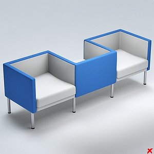 3d chair waiting