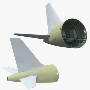 A320 Airbus Rear Fuselage With Tail Unit 3D model