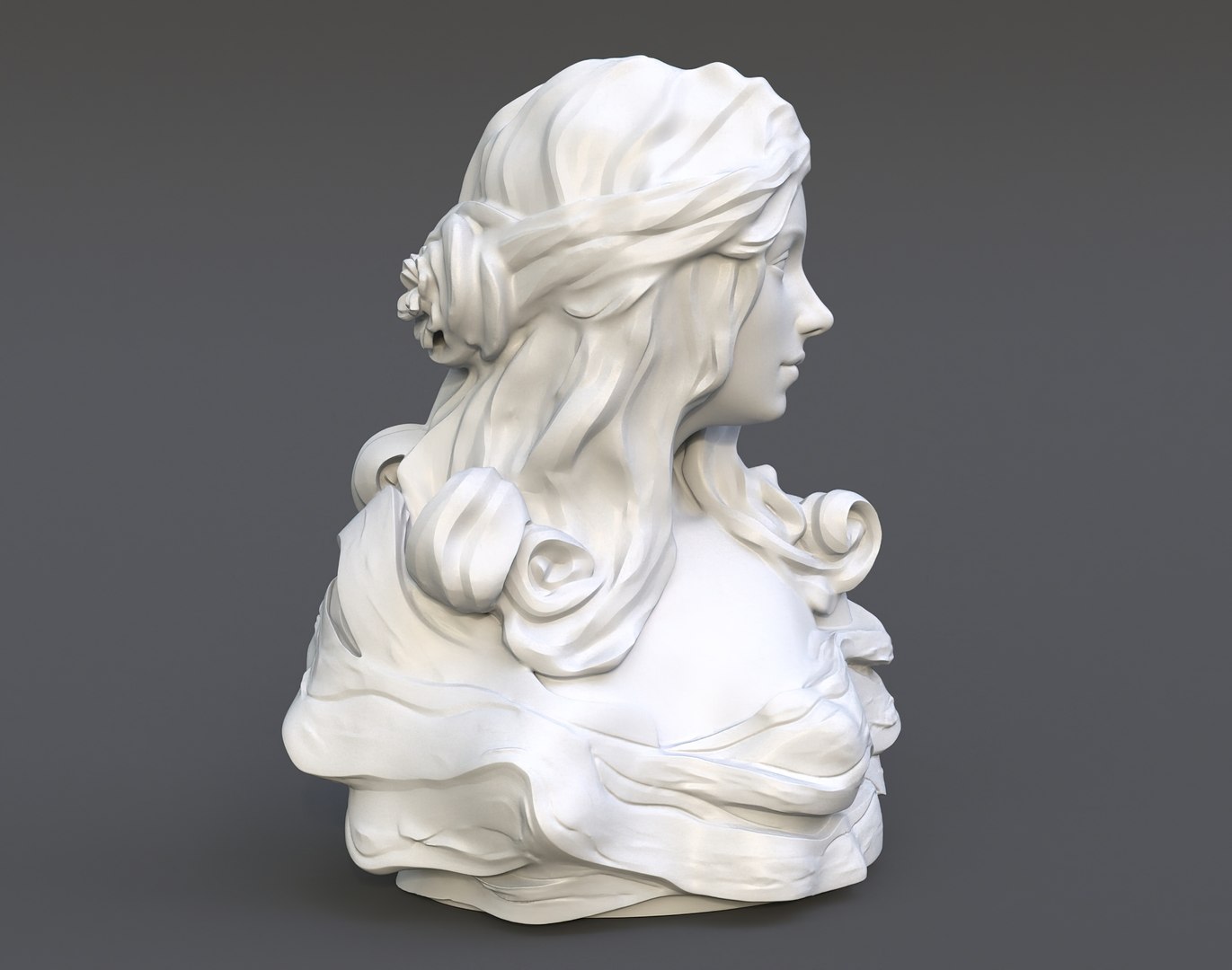 3D Female Bust Statue 3D print model - TurboSquid 2162824