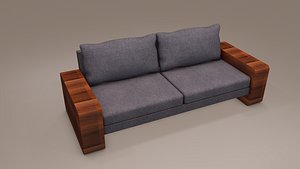3D 2 Seater Sofac model