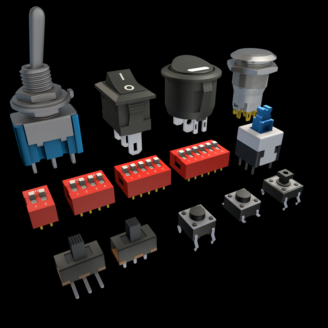 3D electrical switch model TurboSquid 1744187