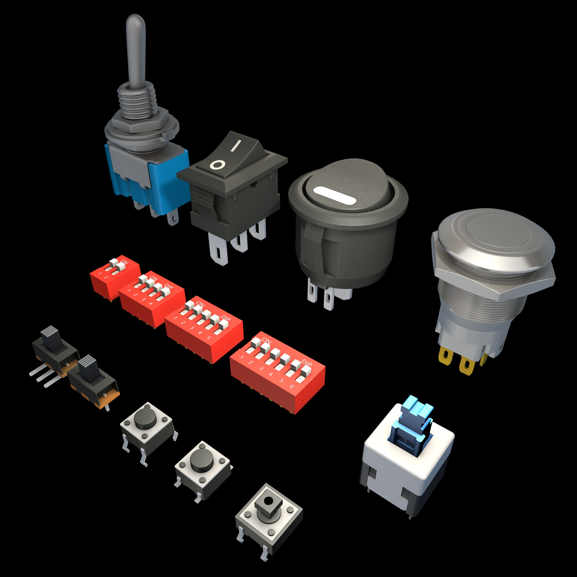 3D electrical switch model TurboSquid 1744187