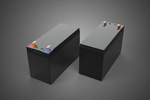 REPLACEMENT MAINTENANCE FREE BATTERY RECHARGEABLE MF 12 VOLT EV 3D model
