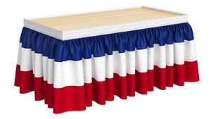 3D model United States Patriotic Table Skirt