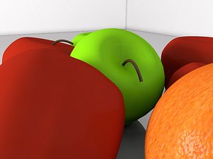 c4d fruits