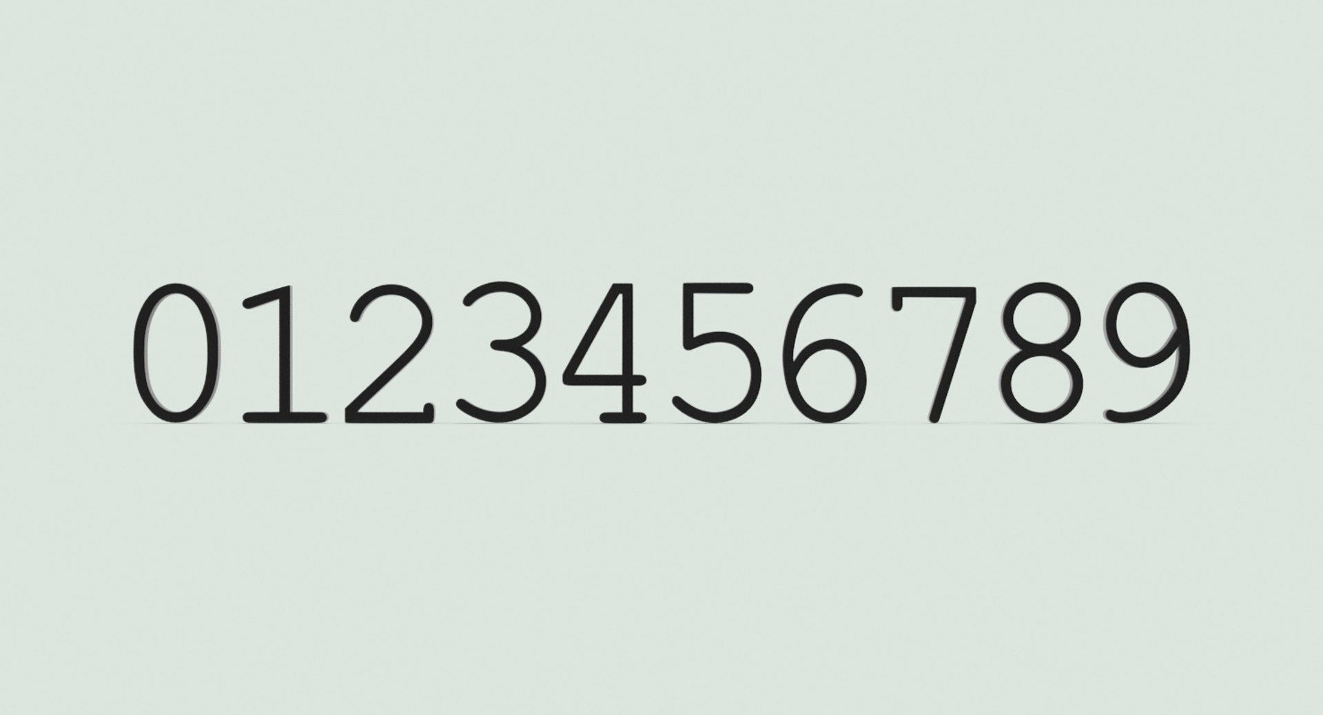 Courier New Numbers 3d Max