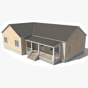 3D House 5 PBR Low Poly model
