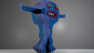 mrLame alien character rigged and uv mapped 3D model