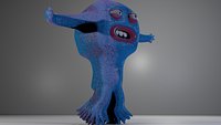 mrLame alien character rigged and uv mapped