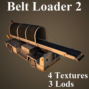 3d belt loader airport model