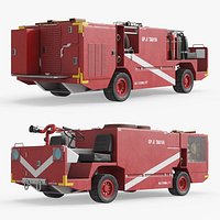 Shipboard Fire Truck with Hoses