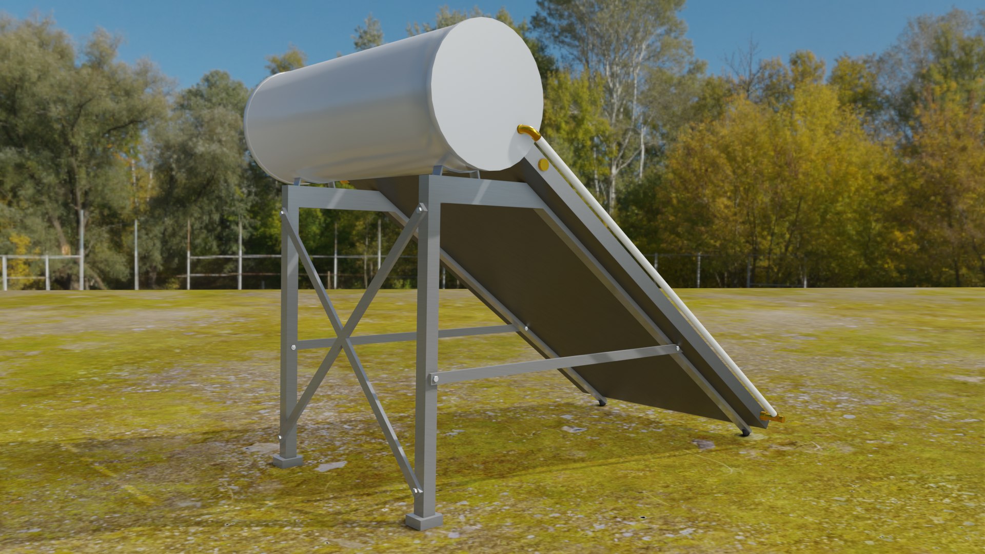 Solar Water Heater 3D Model - TurboSquid 1619878