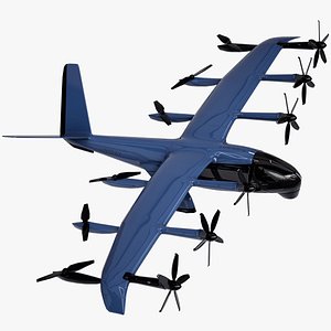 Flying Vehicle Archer Midnight eVTOL Rigged PBR