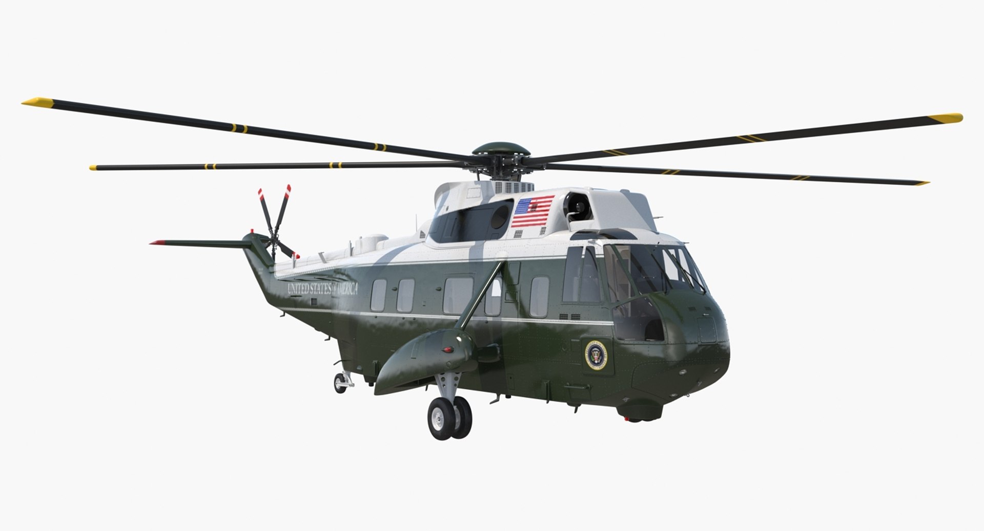 Marine One Hellicopter Carrying the US President 3D model preview