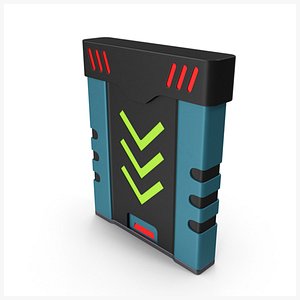 SciFi Access Key Cartridge Blue V6 PBR model