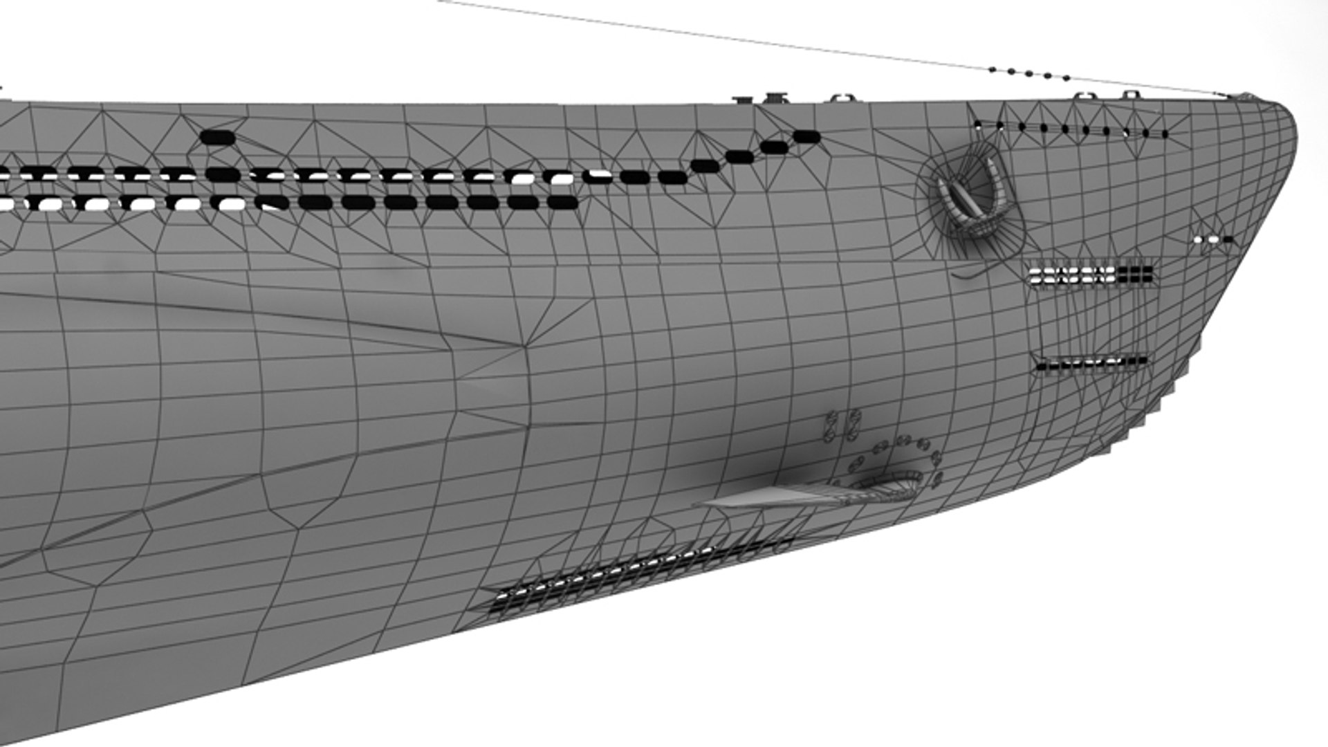 3d Max German Submarine U-201