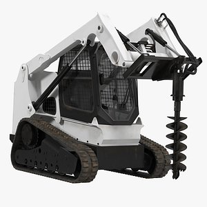3d compact tracked loader auger