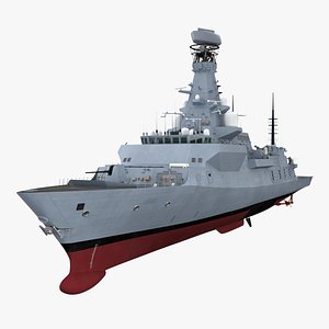3D Royal Canadian Warship Type 26 Grey