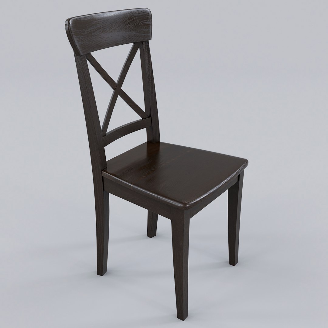 3ds Ikea Ingolf Brown-black Chair