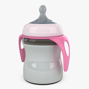 set of baby pacifiers with bottle