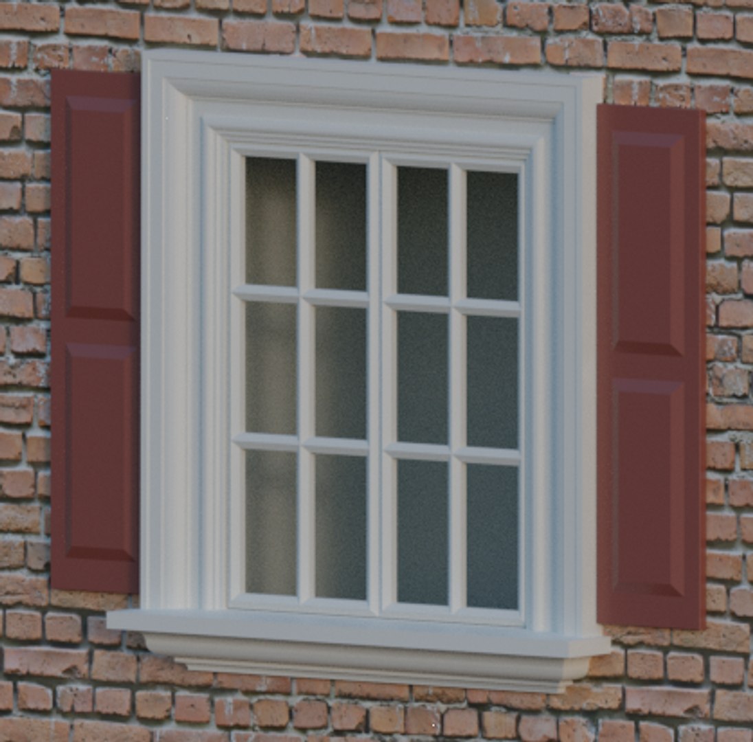 3d model window exterior interior