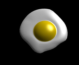 Sunny Side up egg curvy.obj