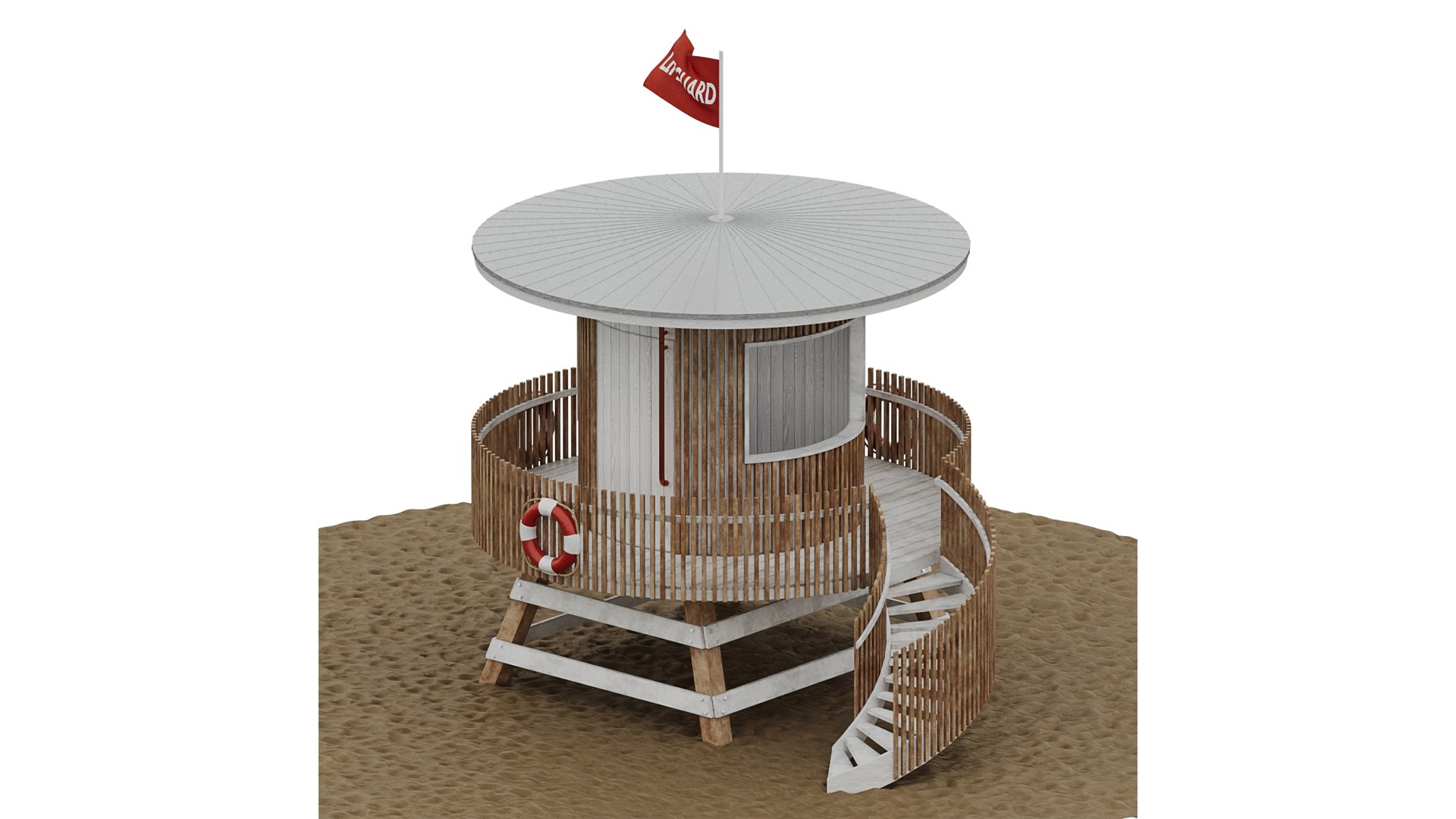 3D Rescue Tower 2 - TurboSquid 2125457
