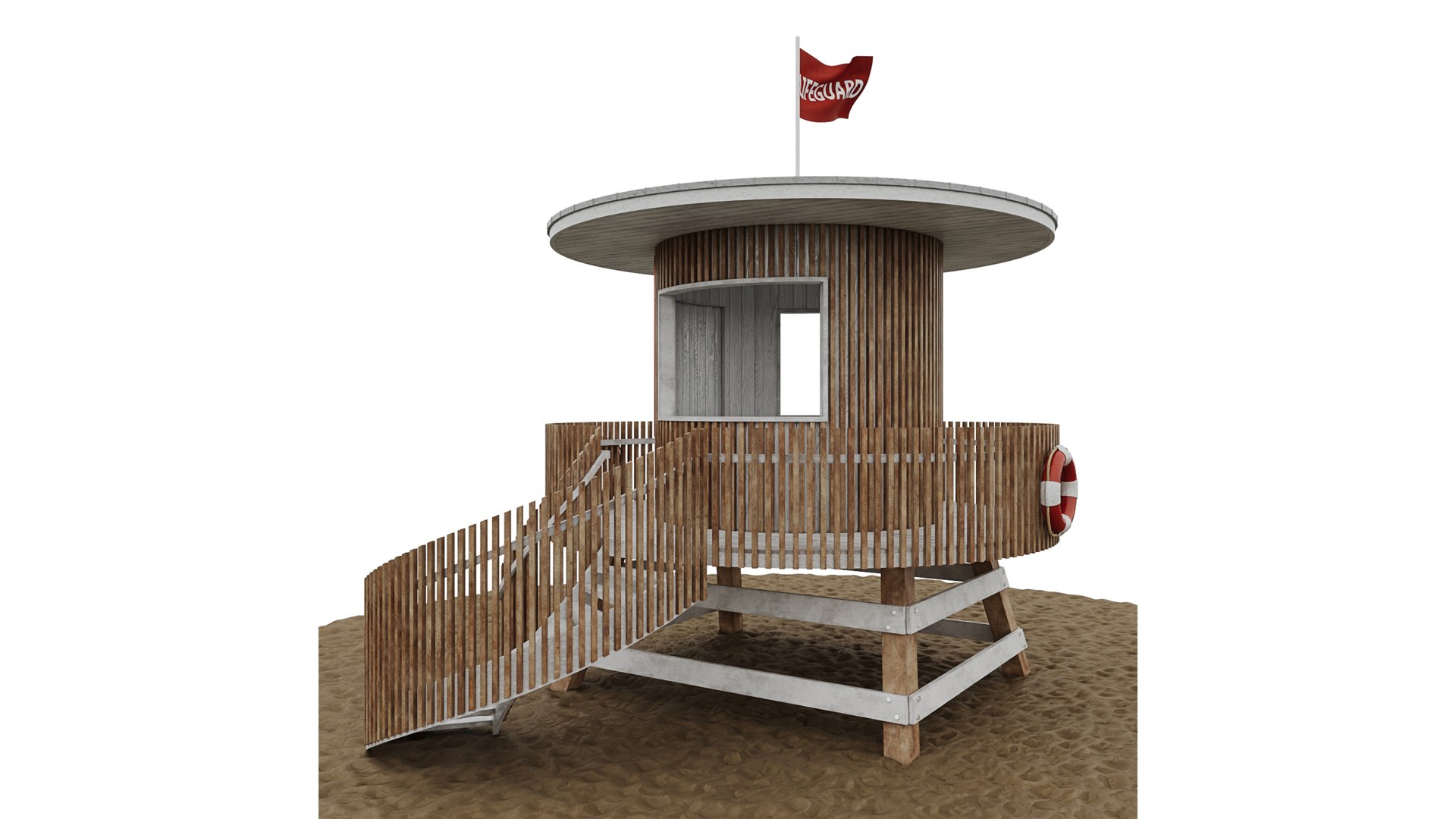 3D Rescue Tower 2 - TurboSquid 2125457