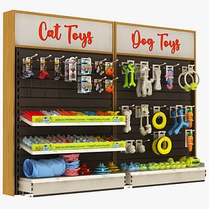 Pet Shop - Cat Dog Toys Shelves 3D model