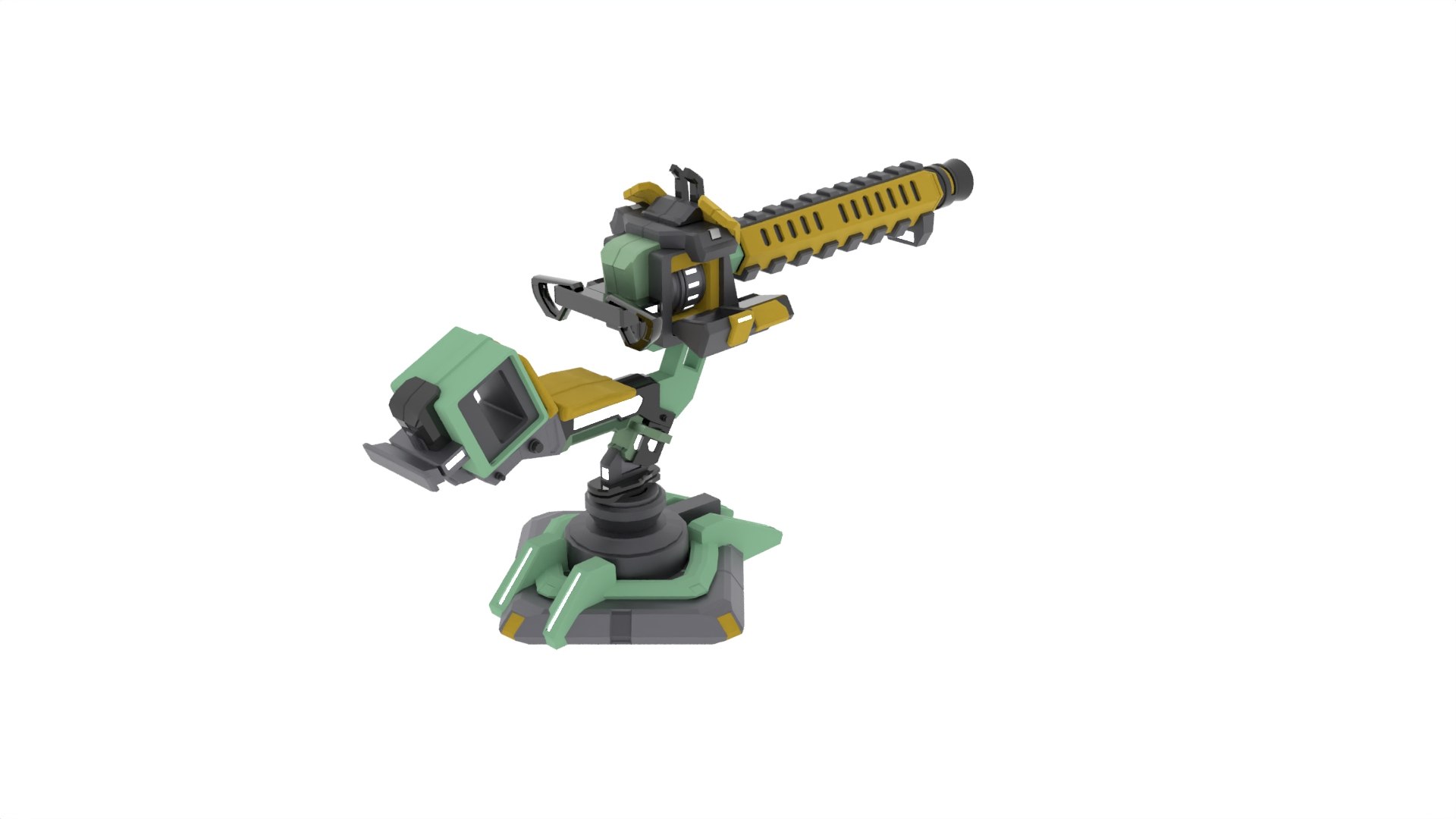 3D Sniper Turret 1 Model - TurboSquid 2279652