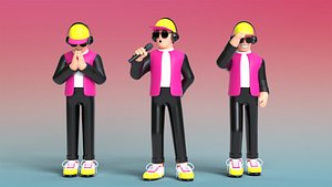Minimal People Man Character 1003 3D model