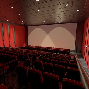 3D movie theater interior