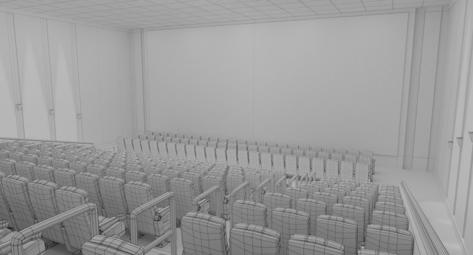3D Movie Theater Interior - TurboSquid 1246405