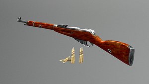 3D Mosin Nagant weapon rifle gun classic military