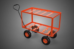 3D HEAVY DUTY DOUBLE DECKER TIER BED NET TROLLEY WAGON CART GARDEN