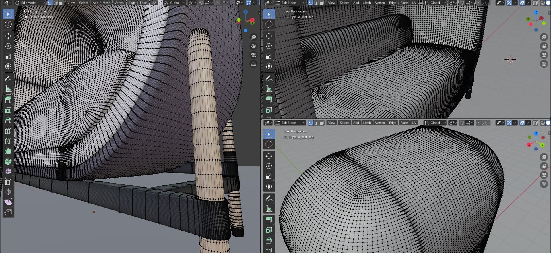 Pillows chair materials 3D model - TurboSquid 1489525