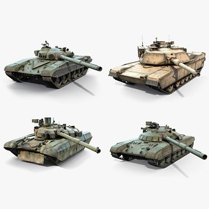 Tanks Low-Poly Collection 3D model