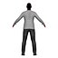Low-Poly Black Man in Mask