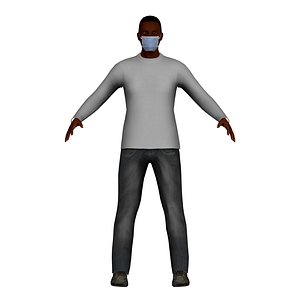 3D black man face mask