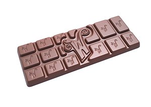3D Willy Wonka Chocolate Bar 3 3D model model