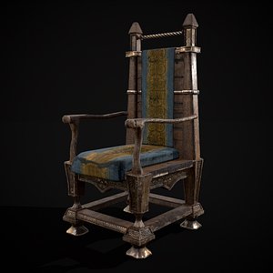 Regal Hardwood Chair 3D